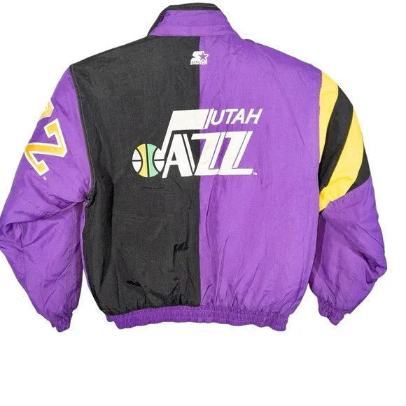 Vtg Starter Utah Jazz Puffer Jacket Mens Medium‎ NBA Basketball 90's
